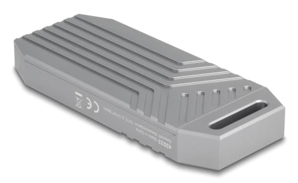 DeLOCK 42033, SSD-inkapsling, M.2, PCI Express, 40 Gbit/s, USB-anslutning, Grå