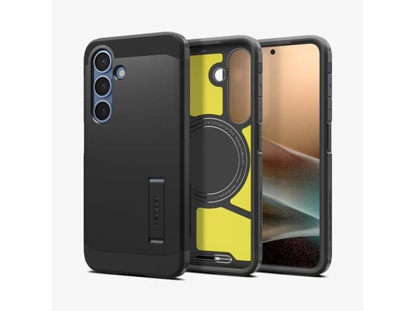 Spigen Galaxy S25 Case Tough Armor AI (MagFit) Black, Cover, Samsung, Galaxy S25, 15.8 cm (6.2"), Black