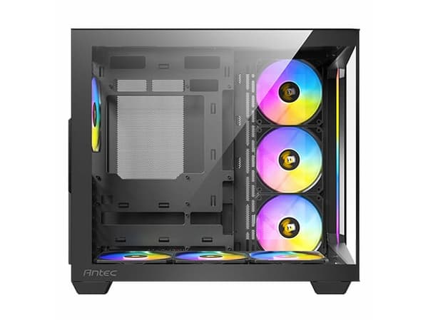 Antec Constellation Series C5 ARGB - Mid tower - ATX - genomskinlig sidopanel (härdat glas) - ingen strömförsörjning (ATX) - svart - USB/Audio/Mic