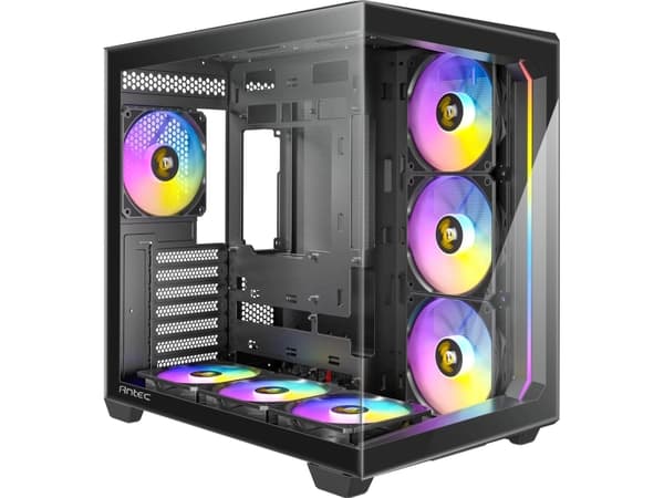 Antec Constellation Series C5 ARGB - Mid tower - ATX - genomskinlig sidopanel (härdat glas) - ingen strömförsörjning (ATX) - svart - USB/Audio/Mic