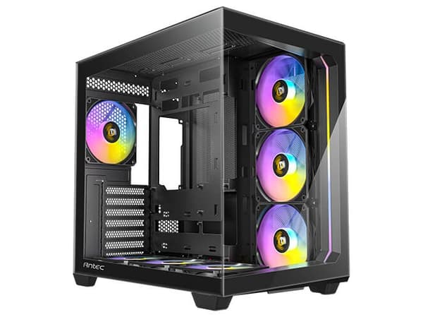 Antec Constellation Series C5 ARGB - Mid tower - ATX - genomskinlig sidopanel (härdat glas) - ingen strömförsörjning (ATX) - svart - USB/Audio/Mic