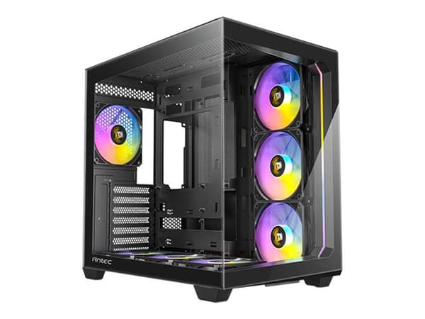 Antec Constellation Series C5 ARGB - Mid tower - ATX - genomskinlig sidopanel (härdat glas) - ingen strömförsörjning (ATX) - svart - USB/Audio/Mic Svart