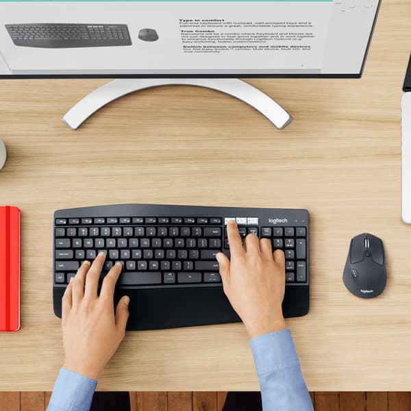 Logitech MK850 Performance tangentbord Mus inkluderad Universal Trådlös RF + Bluetooth QWERTZ tyska Svart