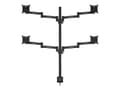 Miniatyrbild 3 av 5: Multibrackets M VESA Deskmount Officeline Quad - Ställ - justerbar arm - för 4 LCD-bildskärmar - stål - svart - skärmstorlek: 15"-30" - klämma, monte