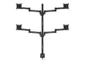 Miniatyrbild 5 av 5: Multibrackets M VESA Deskmount Officeline Quad - Ställ - justerbar arm - för 4 LCD-bildskärmar - stål - svart - skärmstorlek: 15"-30" - klämma, monte