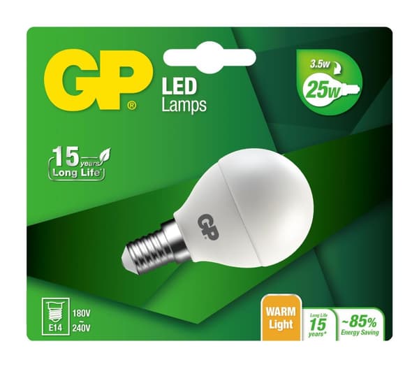 GP - LED Lamp Mini Globe, E14, 3.5W (25W), 250lm