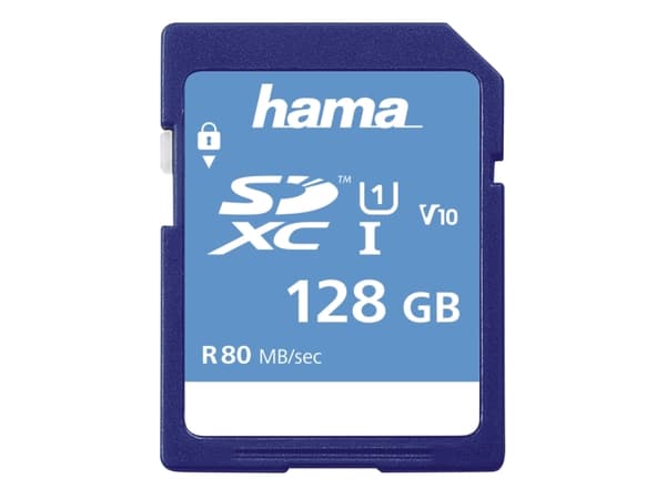 Hama 00213111, 128 GB, SDXC, Klasse 10, UHS-I, 80 MB/s, Class 1 (U1)