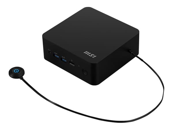 MSI Cubi NUC 13MQG-066BEU, PC-størrelse 0,84L, Barebone Mini PC, Intel® SoC, Ethernet LAN, Wi-Fi 6E (802.11ax), 120 W Sort