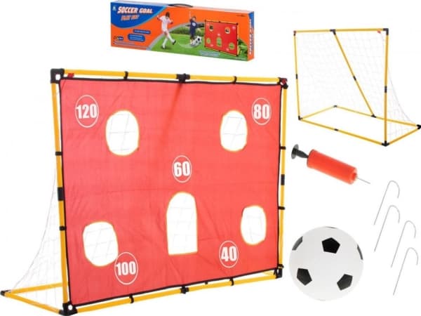 Fotballmål, måltreningsmatte + ball