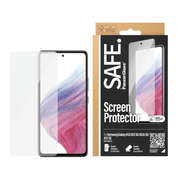 SAFE by PanzerGlass - Screen Protector - Samsung Galaxy A52/A52 5G/A52s 5G/A53 5G - Ultra-Wide Fit