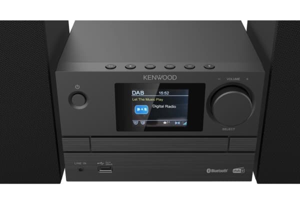 Kenwood M-525DAB, Kodin mikroaudiojärjestelmä, Musta, 7 W, 2-suuntainen, DAB, DAB+, FM, 87,5 - 108 MHz