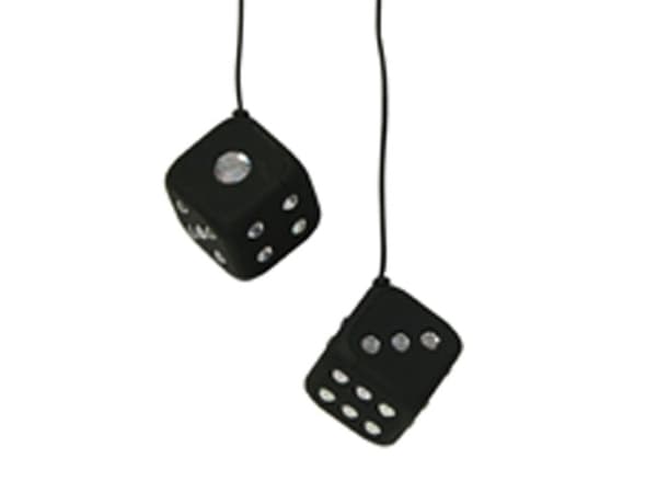 Terning 6x6 cm sort