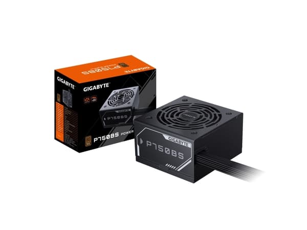 GIGABYTE P750BS, 750 W, 200 - 240 V, 50/60 Hz, 6 A, Aktiv, 100 W Sort