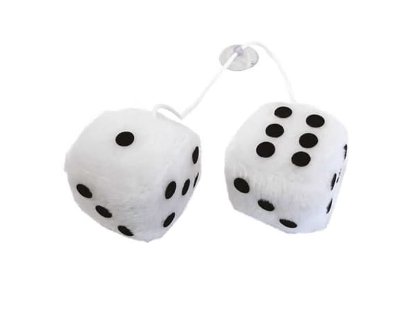 Terning 6x6 cm hvid