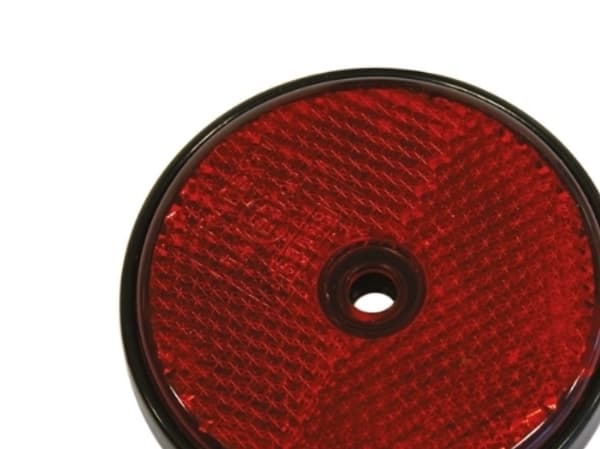 Refleks rund rød diameter 68mm 2stk