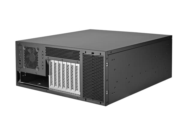 SilverStone RM46-502-I - Kan monteras i rack 4U - SSI EEB - ingen strömförsörjning (ATX / PS/2) - svart - USB