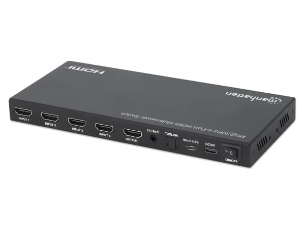 Manhattan 208406, HDMI, Micro USB Type-B, Metall, Svart, 1920 x 1080 (HD 1080), 3840 x 2160, 480i, 480p, 576i, 576p, 720p, 1080i, 1080p, 1600p, 2160p