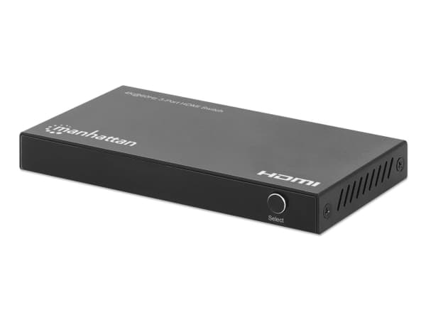 Manhattan 208222, HDMI, USB Type-C, Metall, Sort, 60 Hz, 1280 x 720 (HD 720), 1920 x 1080 (HD 1080), 3840 x 2160