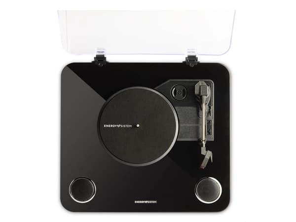 Energy Sistem BlackSpin, Beltedrevet platespiller, Sort, Gjennomsiktig, 33,45,78 RPM, MicroSD (TransFlash), SD, Strak tonearm, A2DP, AVRCP, HSP
