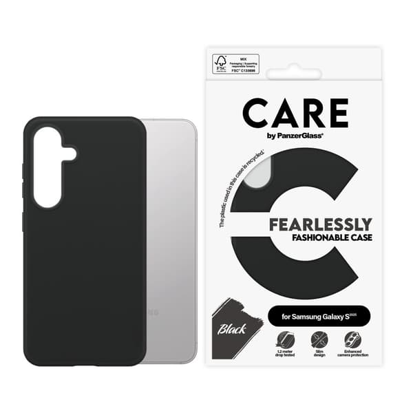 CARE by PanzerGlass Fashionable Case Black Samsung Galaxy S 2025