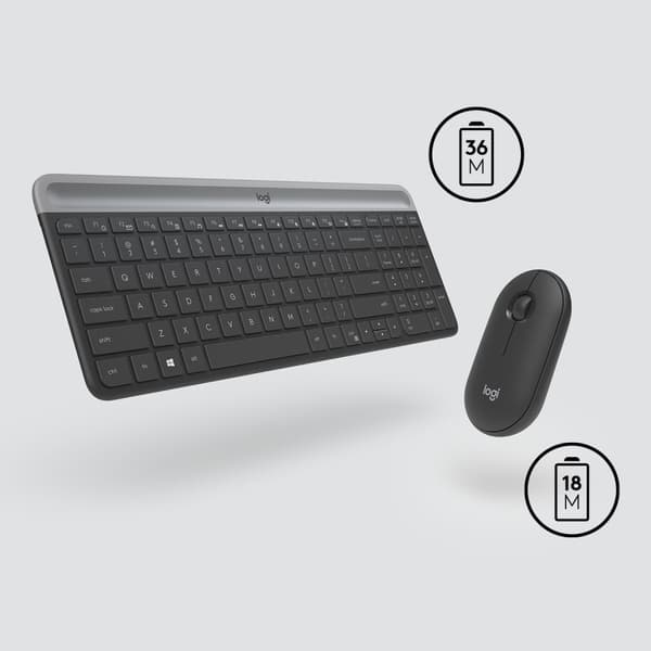 Logitech MK470 tangentbord Mus inkluderad Universal RF Trådlös QWERTY Amerikanskt internationellt grafit