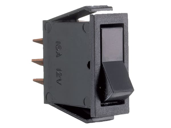 Kontakt firkantet omskifter sort 10amp