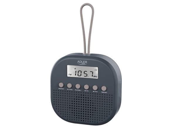 Adler | Waterproof universal radio | AD 1912 | Alarm function | Black