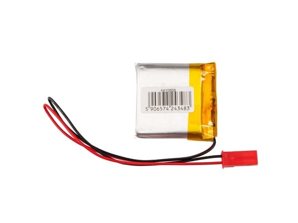 Akyga AKY0658, Batteri, Sølv, Lithium-Ion (Li-Ion), 1000 mAh, 3,7 V, 36 mm