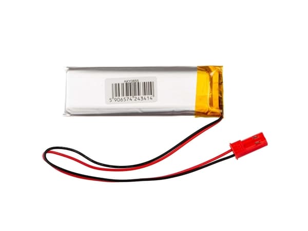 Akyga AKY0655 LP602158 Li-Po 3,7V/750mAh Li-Po batteri PCM JST 2,54 2Pin 150mm kontakt