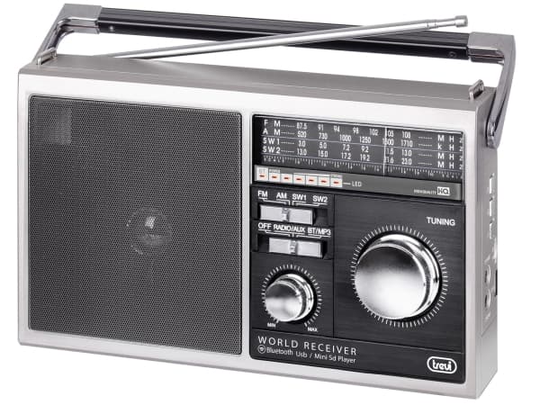 Trevi PORTABLE MULTIBAND RADIO USB MICRO SD AUX-IN WIRELESS MB 749 W, Portable, AM, FM, SW, Black, White, Monochromatic, Rotary, External
