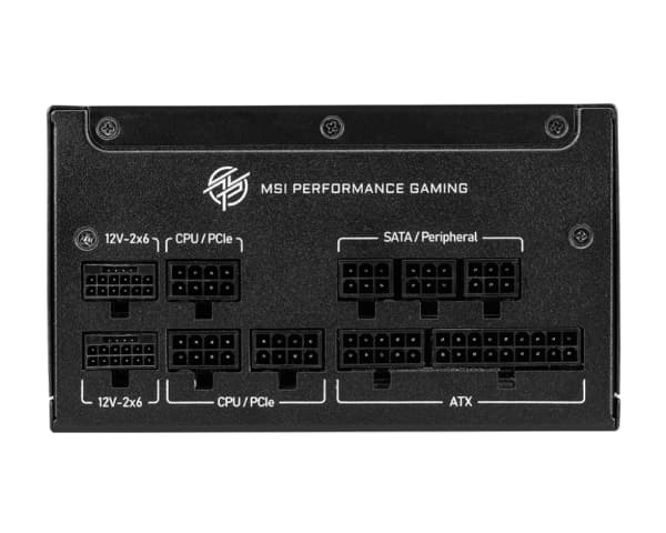 MSI MPG A850GS PCIE5 - Strømforsyning (intern) - ATX12V 3.1/ EPS12V - 80 PLUS Gold - Cybenetics Gold - AC 100-240 V - 850 watt - aktiv PFC