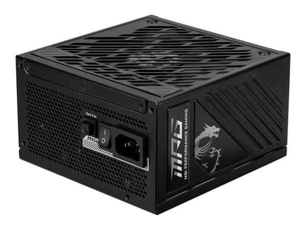 MSI MPG A850GS PCIE5 - Strømforsyning (intern) - ATX12V 3.1/ EPS12V - 80 PLUS Gold - Cybenetics Gold - AC 100-240 V - 850 watt - aktiv PFC Sort