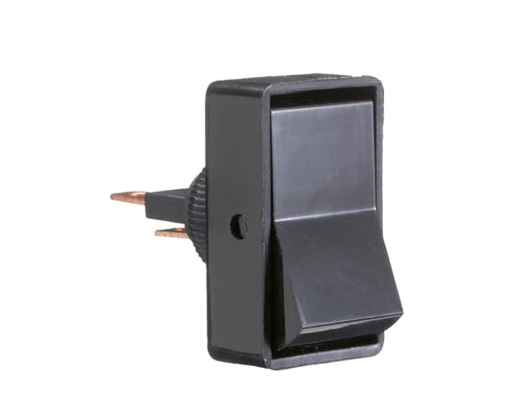 Kontakt firkantet on-off sort 16amp