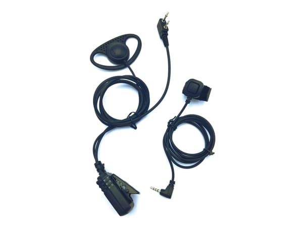 Albrecht AE 34 K, Hodesett, Midland, Midland G10, Midland G11V, Midland D-200, Midland BR01 / BR02 Business Radios, Sort, Ørekrok, 3.5 mm (1/8")