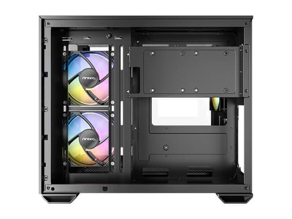 Antec CX600M Trio ARGB, Mini Tower, PC, Sort, Gjennomsiktig, ITX, Micro-ITX, Glass, Stål, Herdet glass, Multi