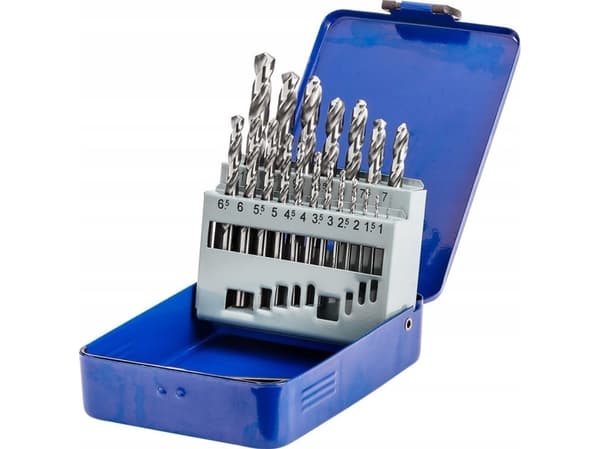 Sett med bor for stål og støpejern NWKa INOX M-19, 1,0-10,0 mm, slipt, HSS-E Co5 (19 stk.)