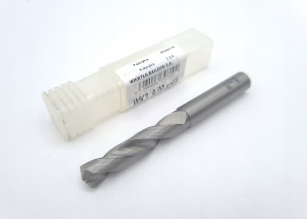 Bor Baildon hardmetallbor DIN 6537 K WK3 9 mm, VHM TiAlN, 89-47 mm