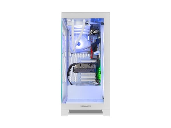 NOX Hummer Glock, Midi Tower, PC, White, ATX, ITX, micro ATX, Steel, Tempered glass, Gaming
