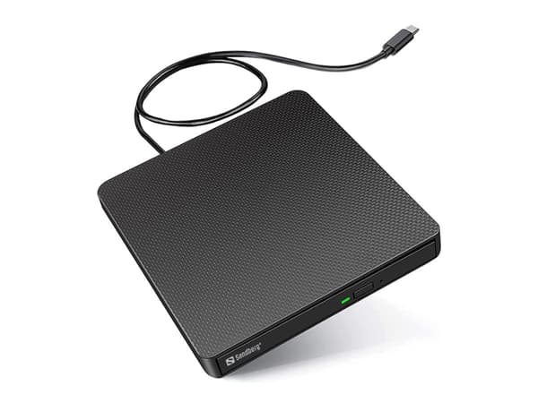 Sandberg USB-C/A DVD-asema, Sort, Bakke, Desktop/Laptop, DVD Super Multi DL, USB Type-C, CD-R, CD-ROM, CD-RW, DVD+R DL, DVD-R, DVD-R DL, DVD-RAM, DVD