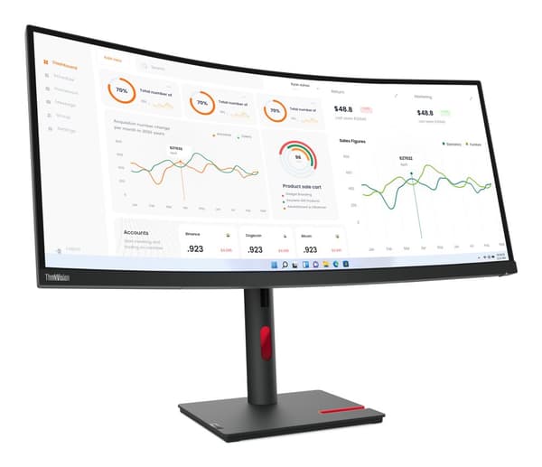 Lenovo ThinkVision T34w-30 LED display 86,4 cm (34") 3440 x 1440 pixlar Wide Quad HD Svart