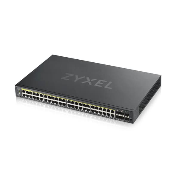 Zyxel GS1920-48HPV2 hanterad Gigabit Ethernet (10/100/1000) Strömförsörjning via Ethernet (PoE) stöd Svart