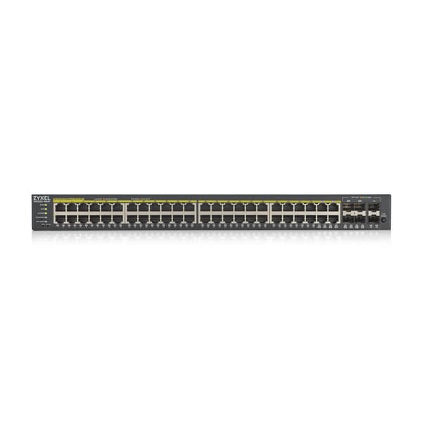 Zyxel GS1920-48HPV2 hanterad Gigabit Ethernet (10/100/1000) Strömförsörjning via Ethernet (PoE) stöd Svart