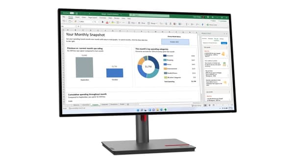 Lenovo ThinkVision P27h-30 LED display 68,6 cm (27") 2560 x 1440 pixlar Quad HD LCD Svart