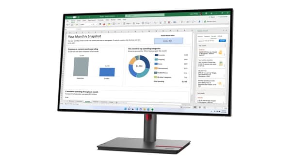 Lenovo ThinkVision P27h-30 LED display 68,6 cm (27") 2560 x 1440 pixlar Quad HD LCD Svart
