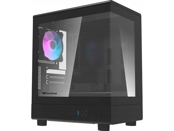 ML Datorchassi Darkflash DB330M + 3 aRGB-fläktar (svart)