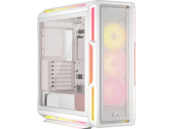 CORSAIR iCUE LINK 5000T LX RGB - Mid tower gaming - utvidet ATX (E-ATX) - sidepanel med vindu (herdet glass) - ingen strømforsyning (ATX) - hvit - US