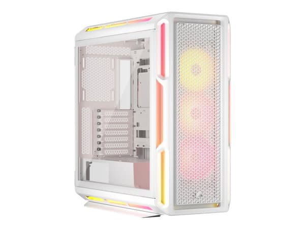 CORSAIR iCUE LINK 5000T LX RGB - Mid tower spel - utökad ATX - genomskinlig sidopanel (härdat glas) - ingen strömförsörjning (ATX) - vit - USB/ljud Vit