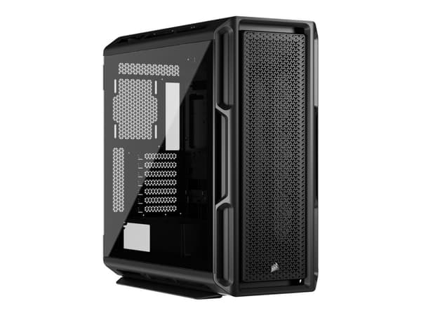 CORSAIR 5000T - Mid tower spel - utökad ATX - genomskinlig sidopanel (härdat glas) - ingen strömförsörjning (ATX) - svart - USB/ljud Svart