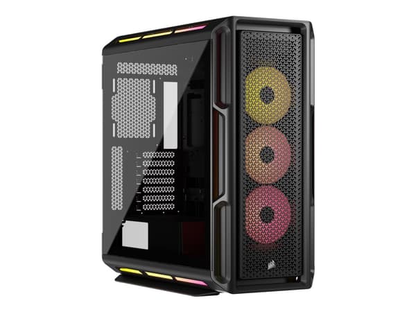 Corsair iCUE LINK 5000T LX RGB, Midi Tower, PC, Black, ATX, EATX, micro ATX, Mini-ITX, Plastic, Steel, Tempered glass, Gaming musta