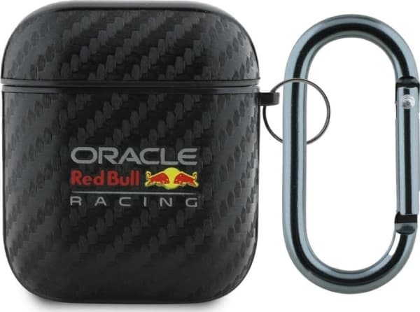 Etui Red Bull PU Carbon Logo do AirPods 1/2 czarny